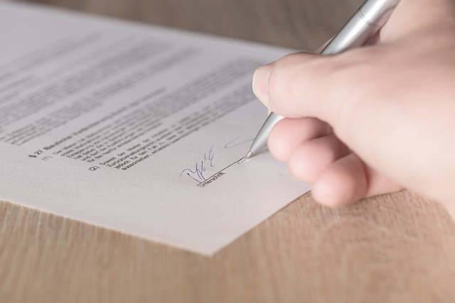 property management employees signing renters